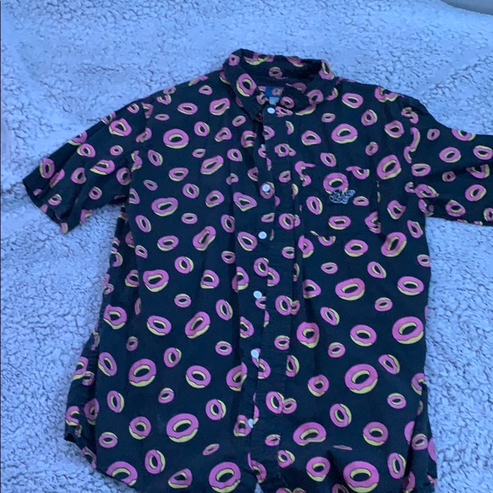 Odd Future All Over Donut Short Sleeve Button Up